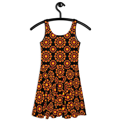 Skater Dress - FLOWERSHOP red yellow