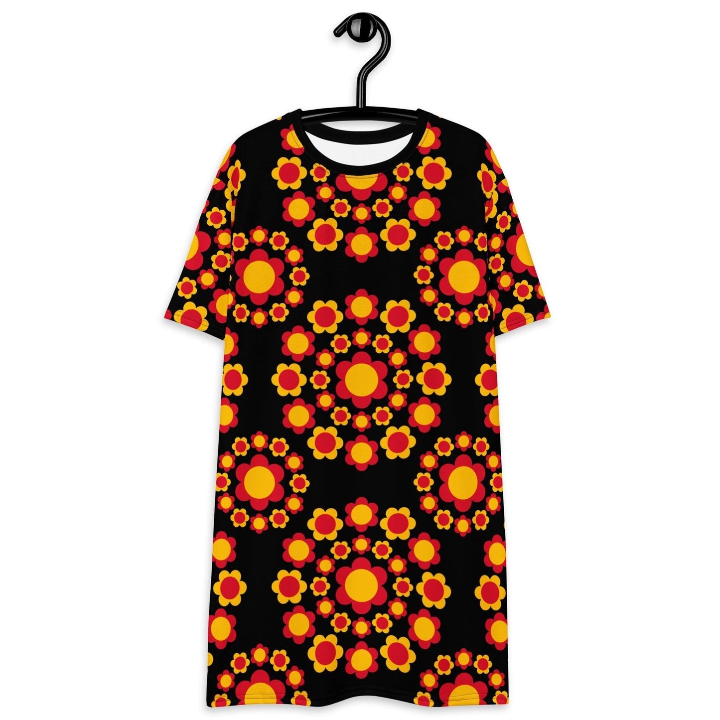 T-Shirt Dress - FLOWERSHOP red yellow