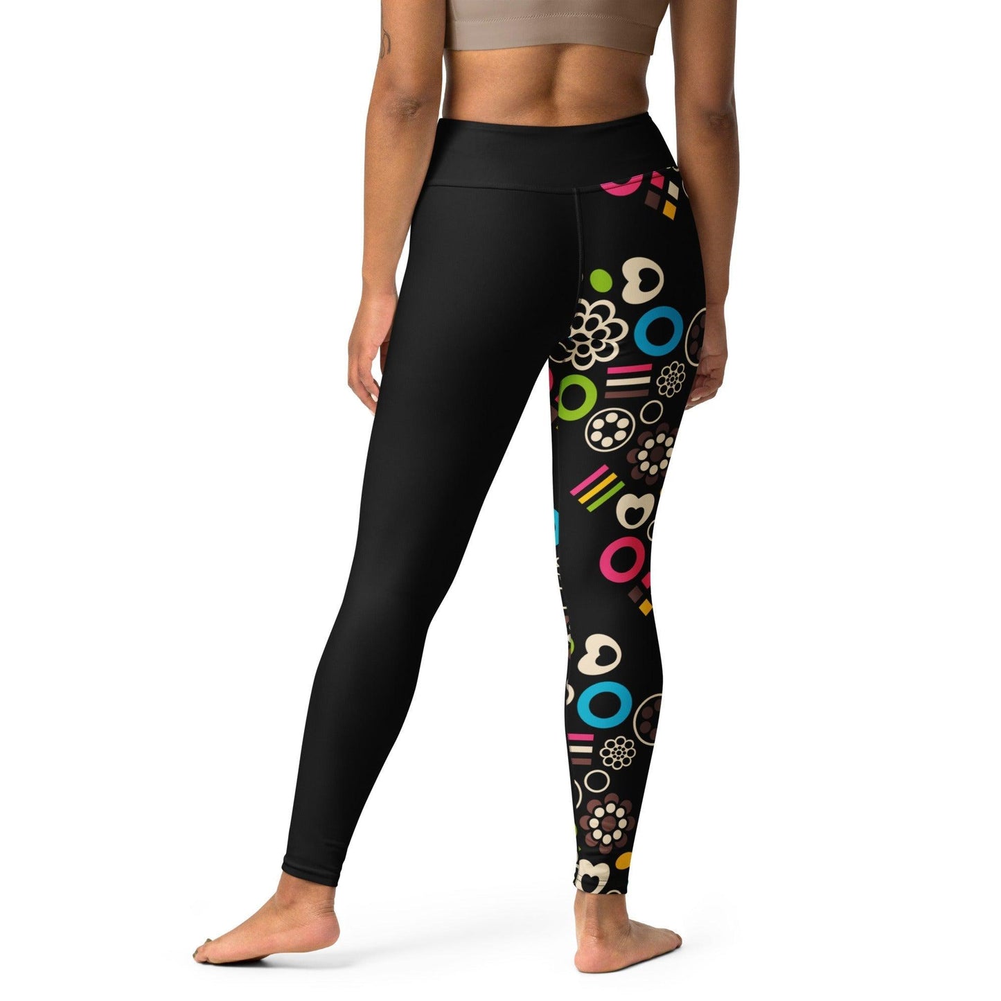 Yoga leggings - FOREVER SWEET - Colorful candy mix print