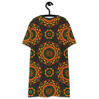 T-Shirt Dress - FOREVERMORE green brown