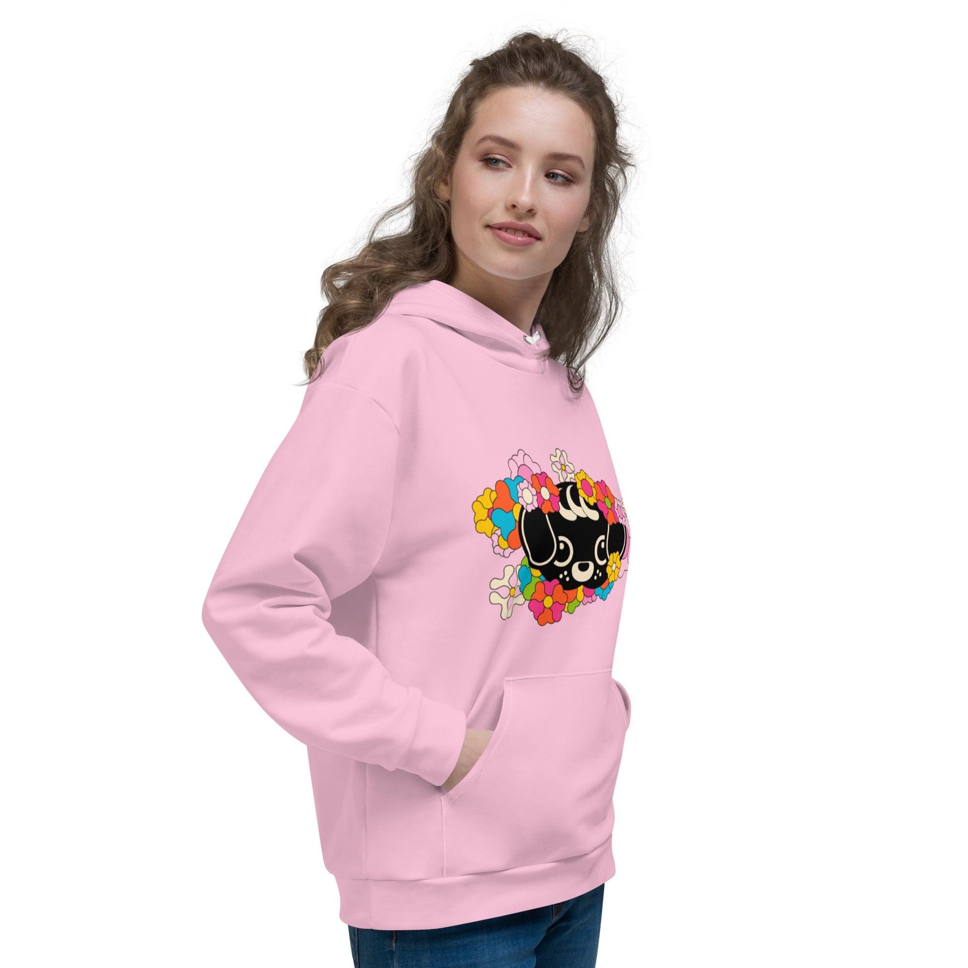 Hoodie - FUNKYPUP pink (just pup)