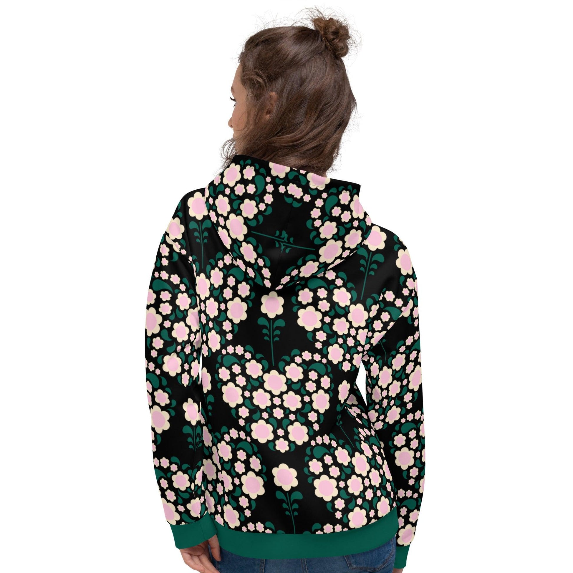 Hoodie - HEARTBEAT pink black