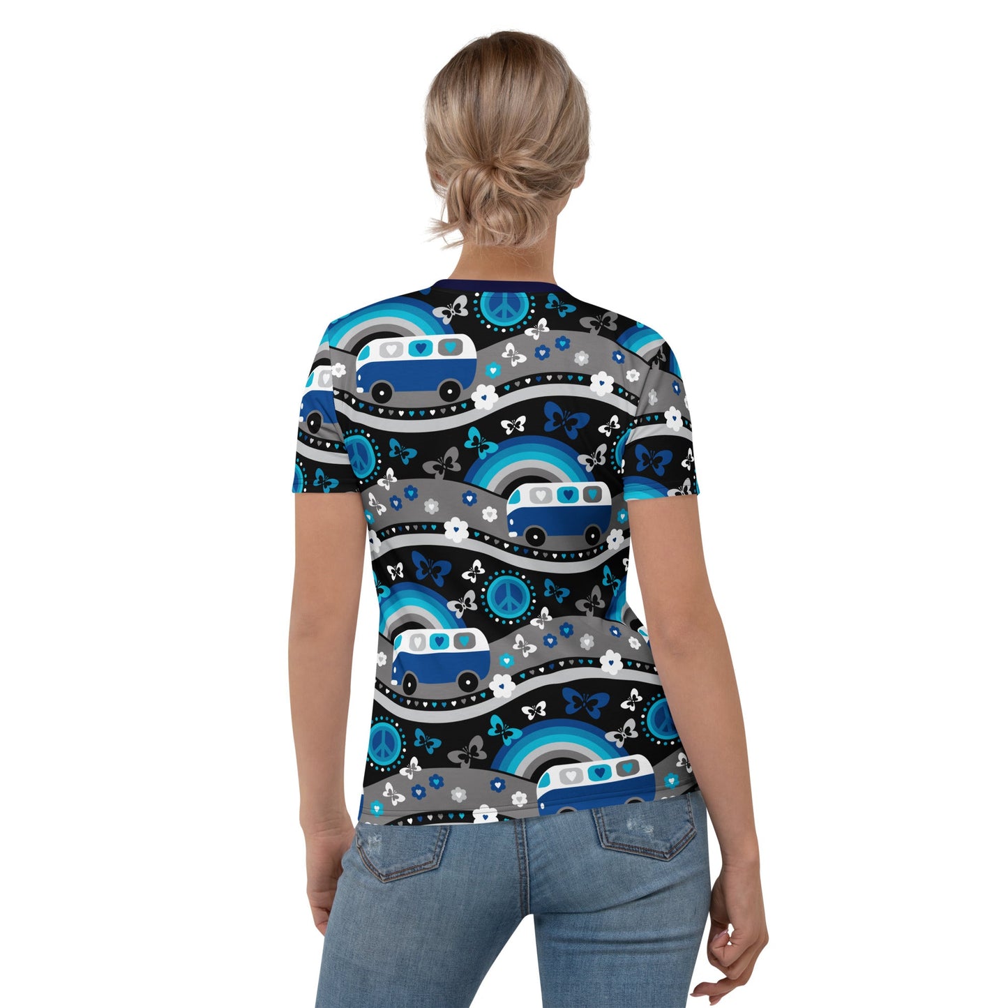 Woman's T-Shirt - HIPPIE DAY cosmic blue