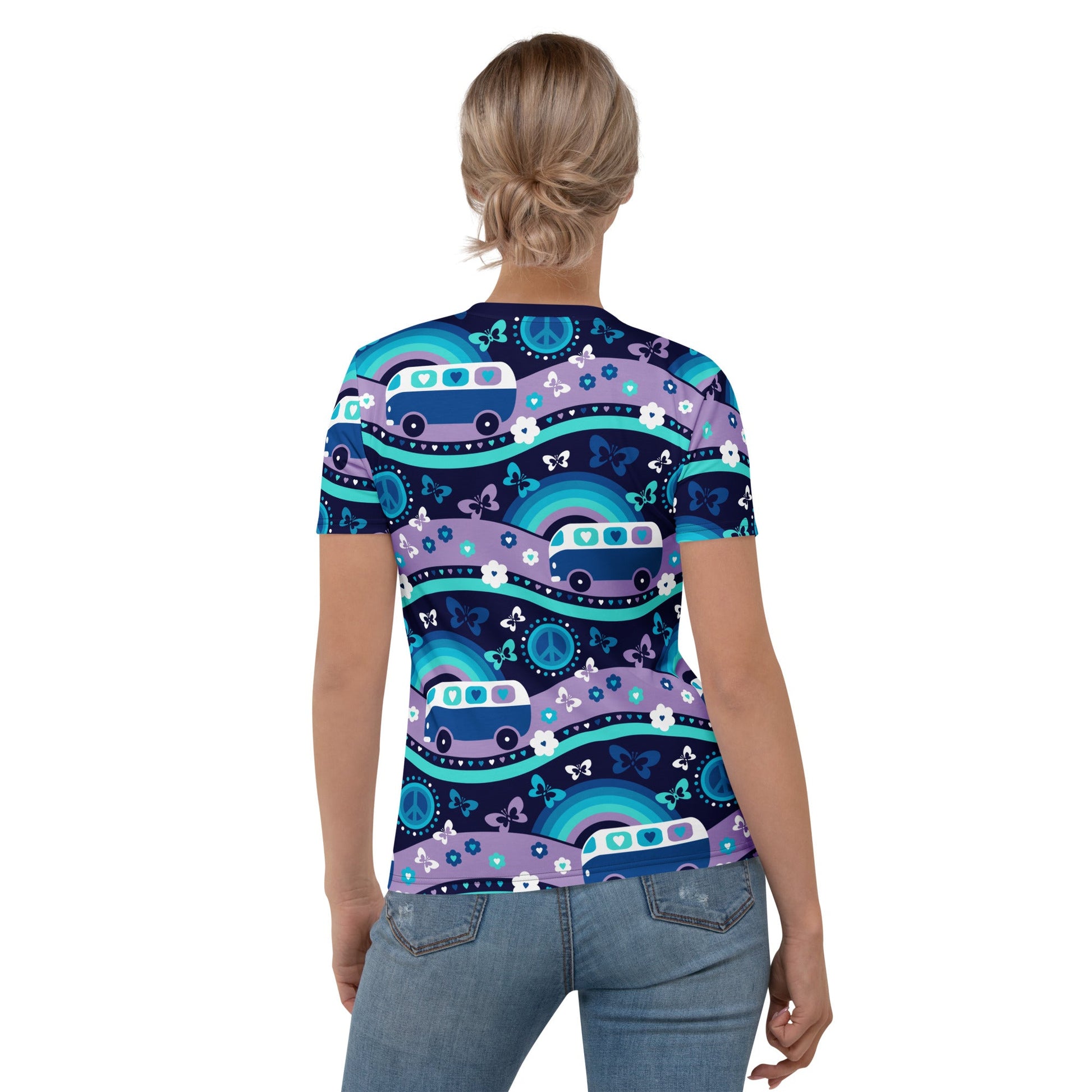 Woman's T-Shirt - HIPPIE DAY magic blue