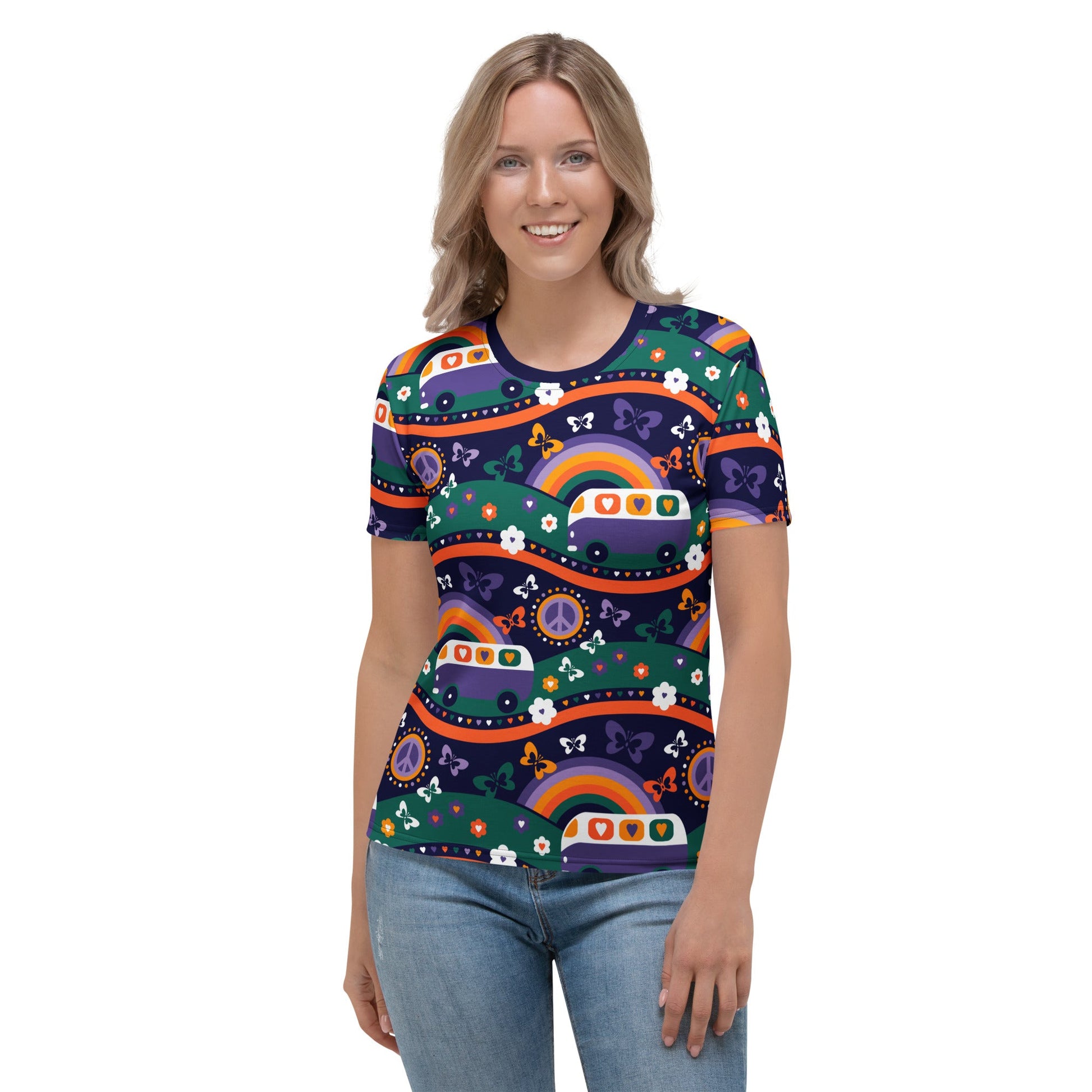 Woman's T-Shirt - HIPPIE DAY purple