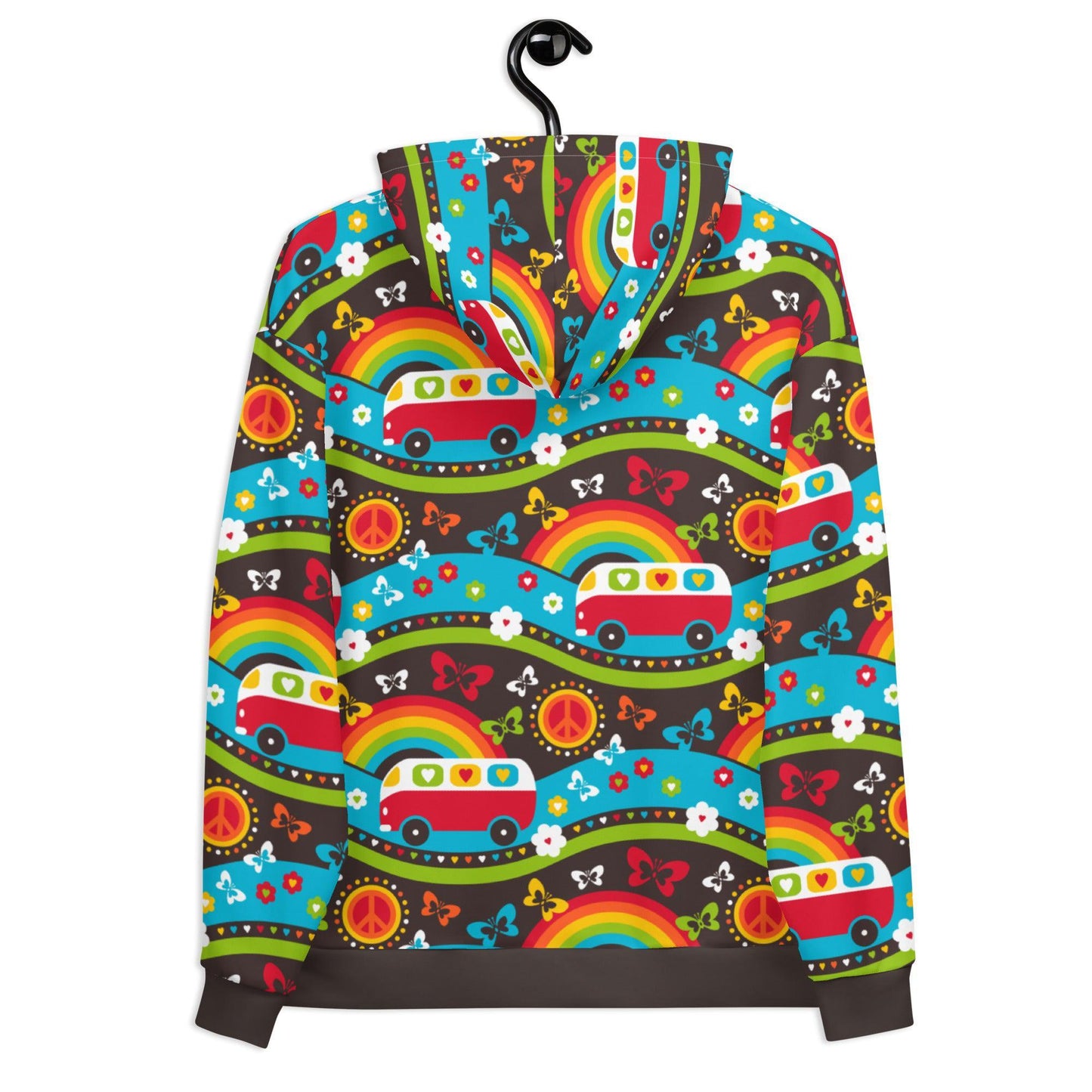 Hoodie - HIPPIE DAY rainbow