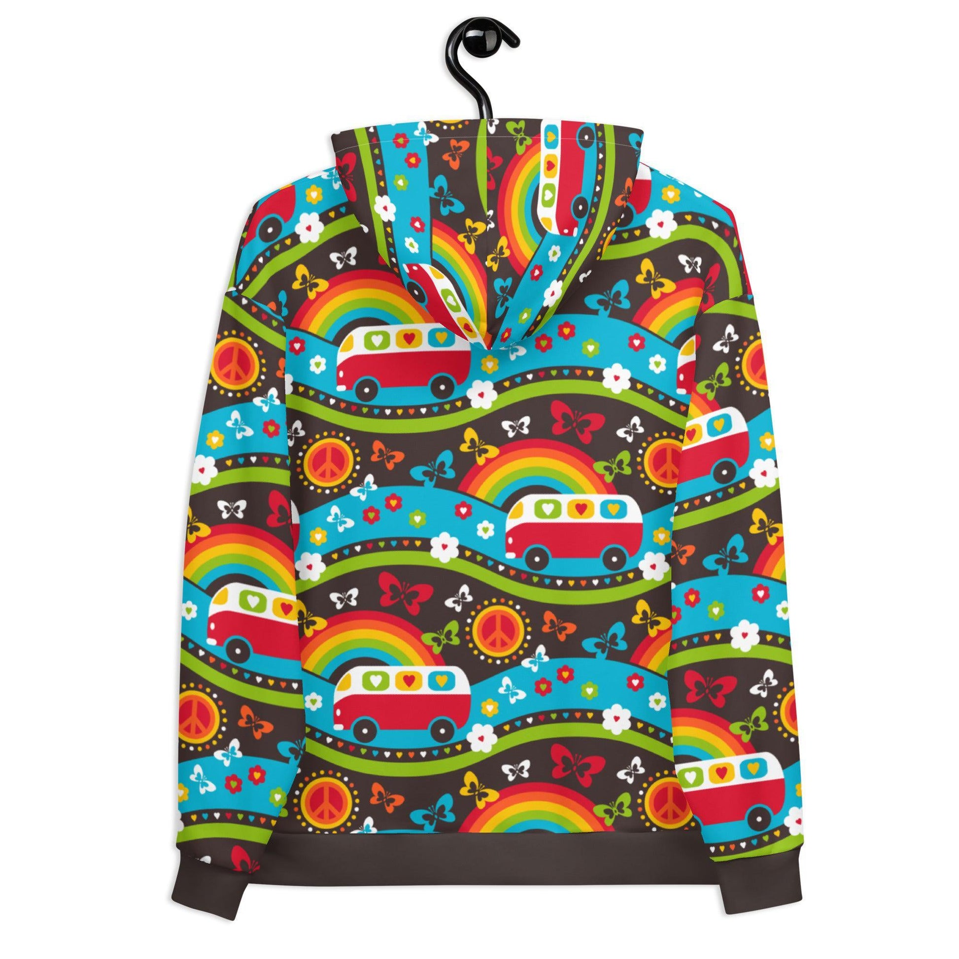 Hoodie - HIPPIE DAY rainbow