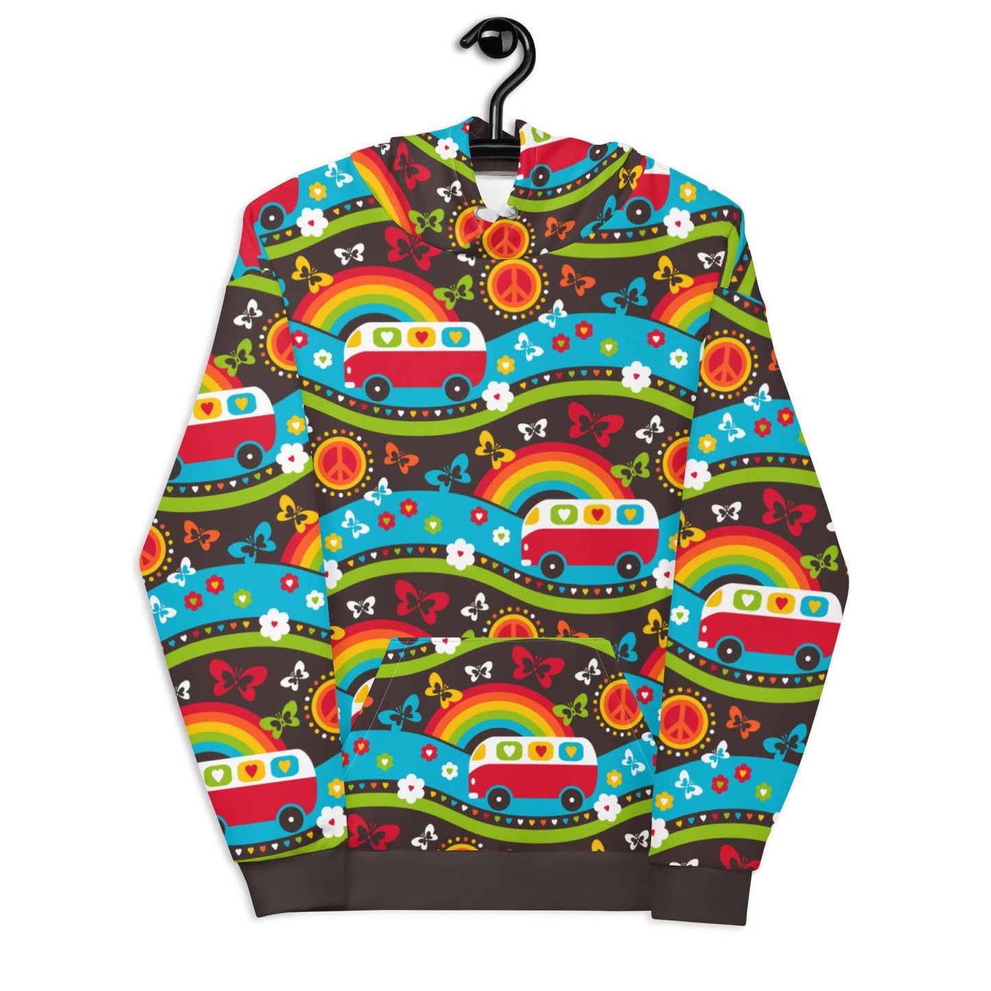 Hoodie - HIPPIE DAY rainbow