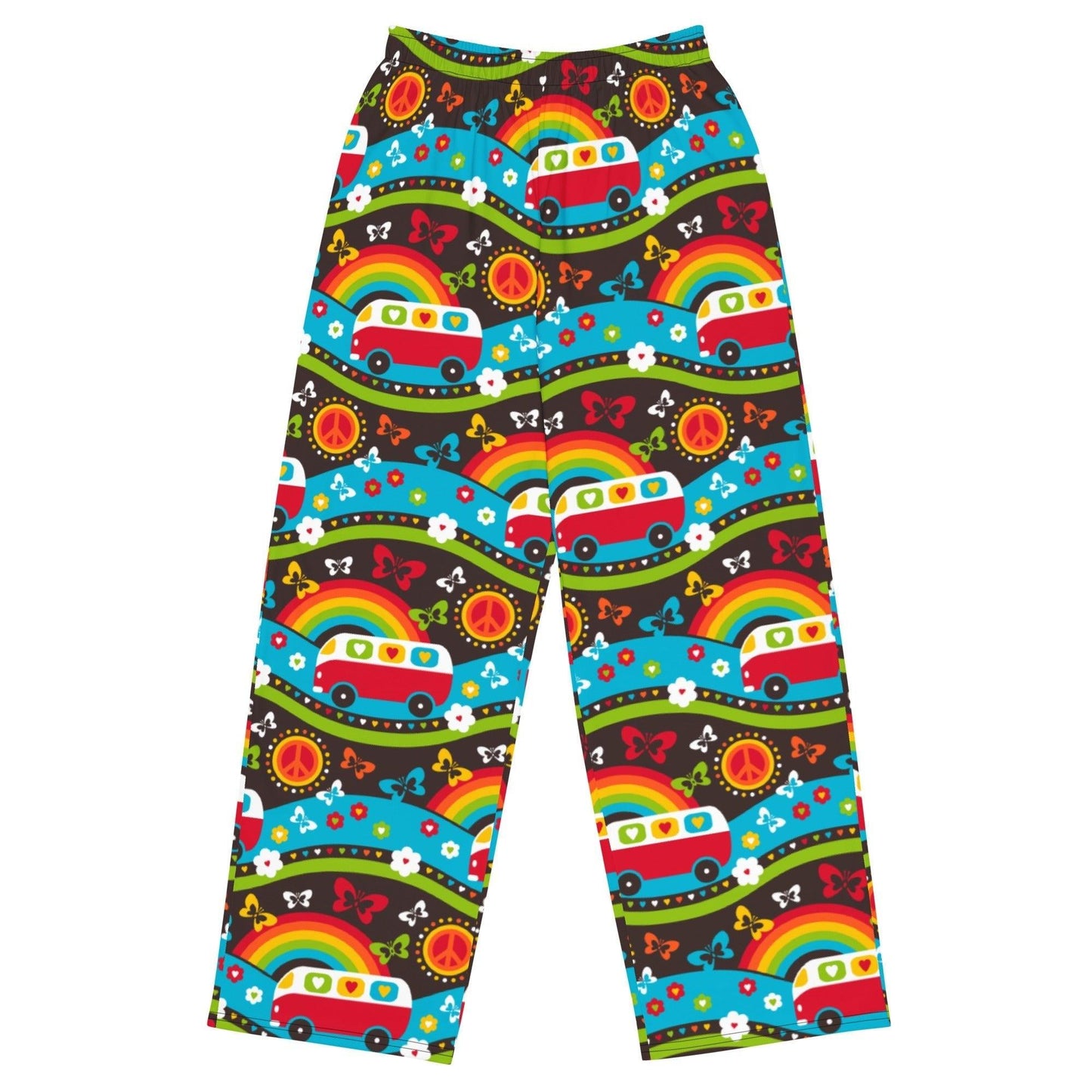 Pants - HIPPIE DAY rainbow - Colorful hippie print