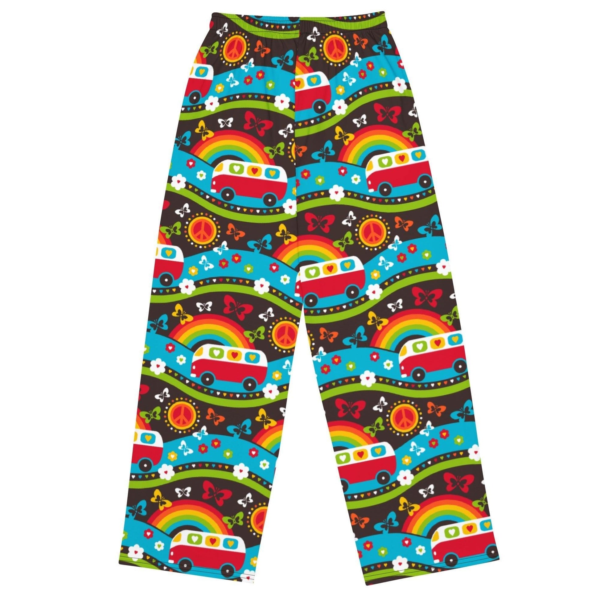 Pants - HIPPIE DAY rainbow - Colorful hippie print