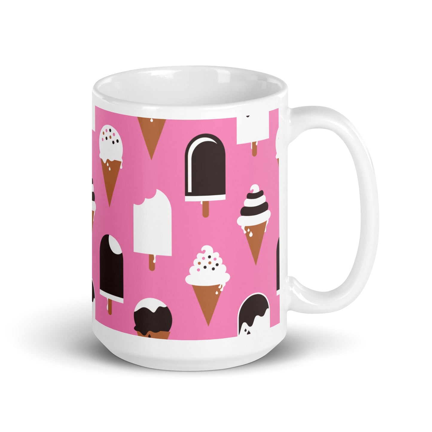 Mug - JÄDE pink - Happy ice cream print 15 oz