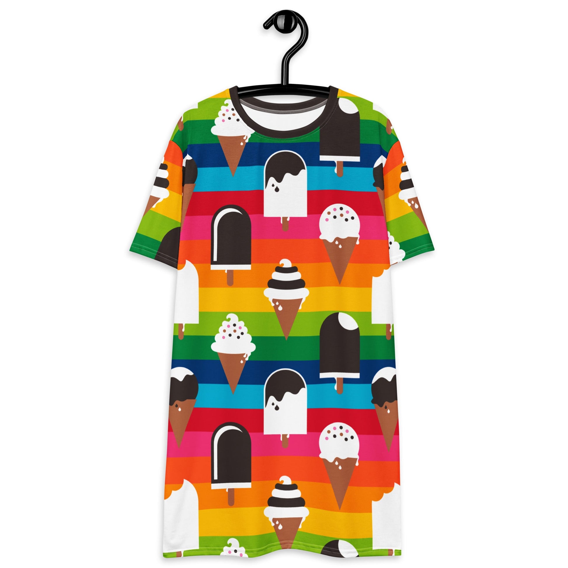 T-shirt dress - JÄDE rainbow - Happy ice cream print 6XL