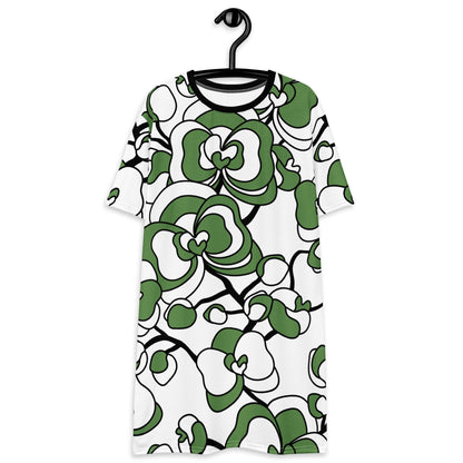 T-shirt dress - JUBILEE simply green - Groovy bloom print 6XL