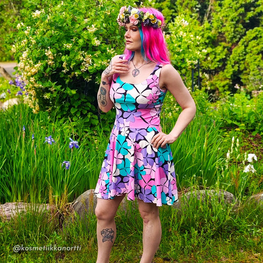 ADELIE pink mint - Skater Dress | SHALMIAK