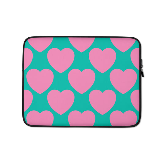 Laptop Sleeve - ELLIE LOVE pink mint | SHALMIAK