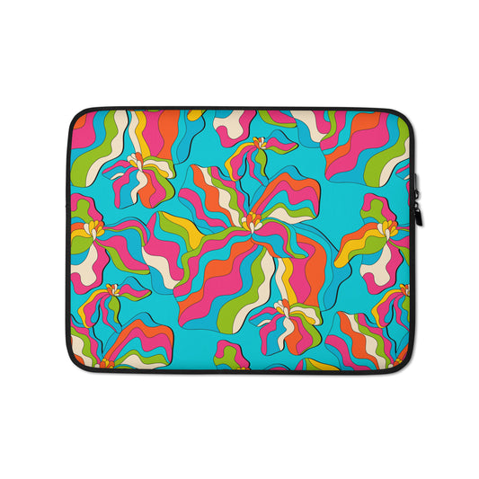 Laptop Sleeve - SASSY IRIS turquoise | SHALMIAK