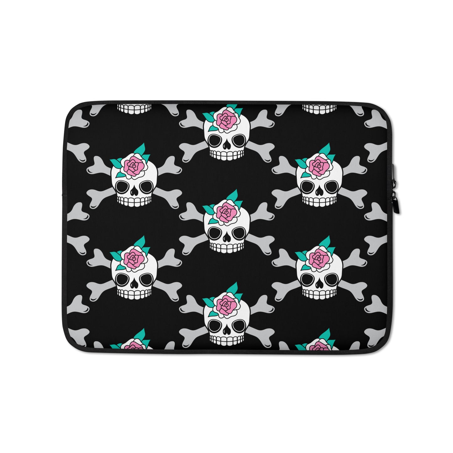 Laptop Sleeve - SKULLROSE black | SHALMIAK