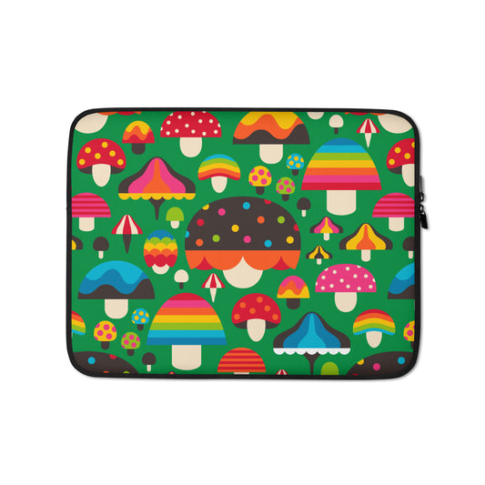 Laptop Sleeve - MUSHROOM MANIA green | SHALMIAK