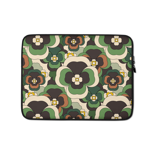 Laptop Sleeve - PANSY FANTASY green | SHALMIAK
