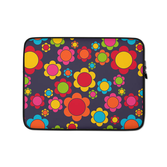 Laptop Sleeve - FLORA PEACE darkblue | SHALMIAK
