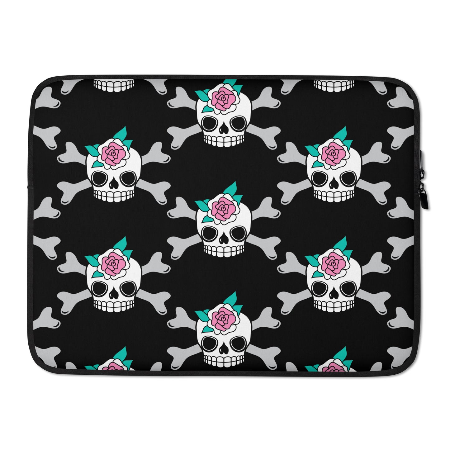 Laptop Sleeve - SKULLROSE black | SHALMIAK