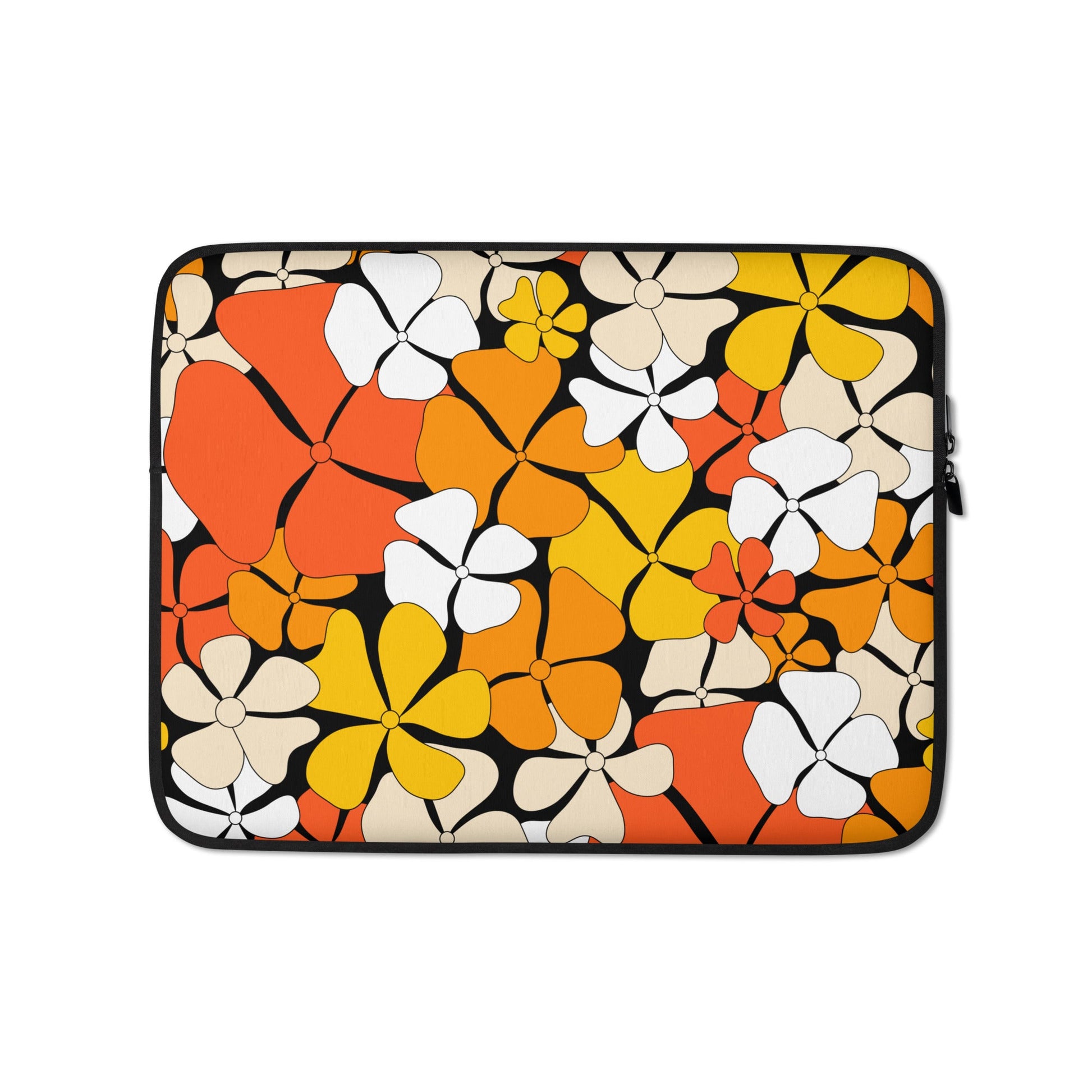 Laptop Sleeve - ADELIE orange - Wild Floral Print