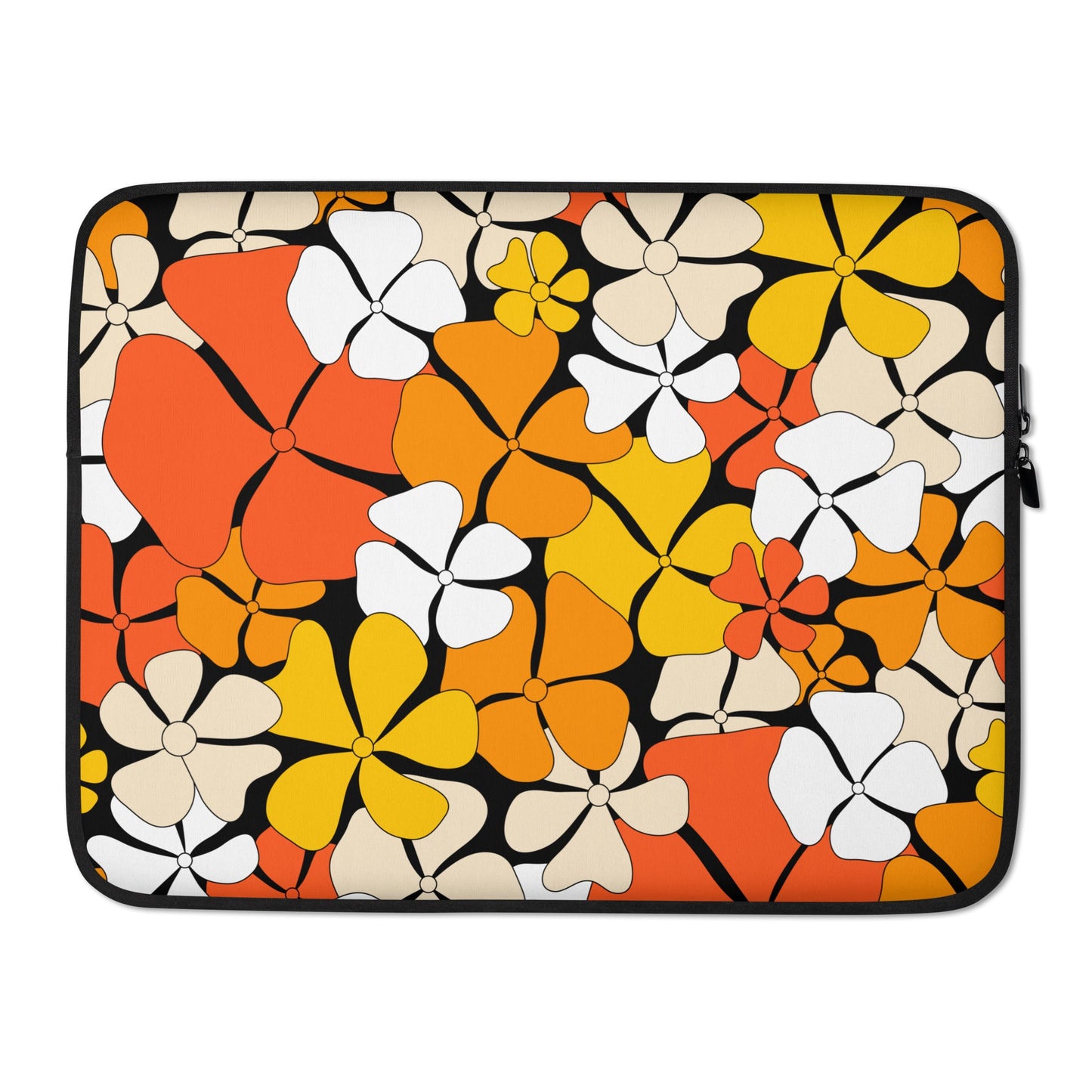 Laptop Sleeve - ADELIE orange - Wild Floral Print