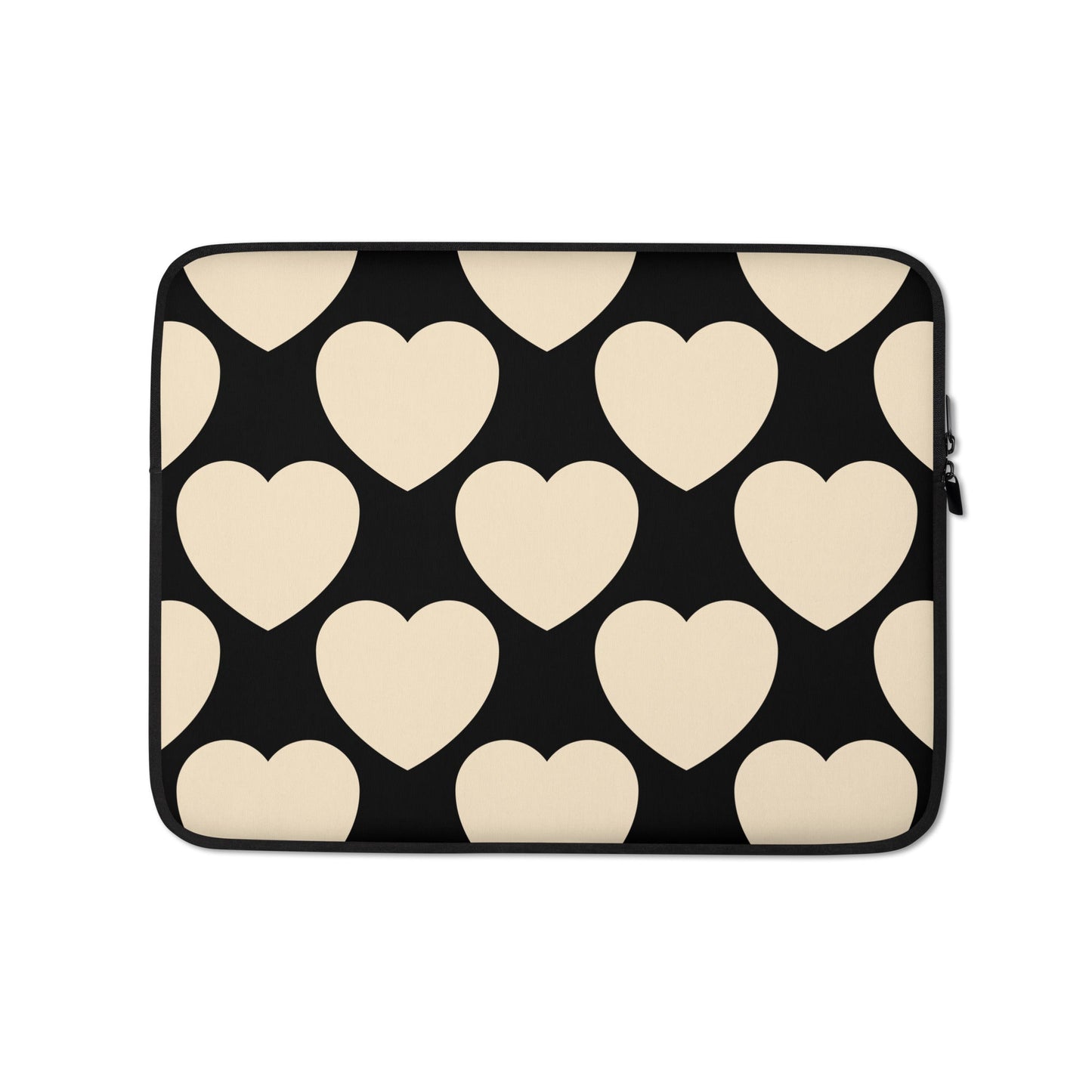 Laptop Sleeve - ELLIE LOVE black - Bold Heart Print