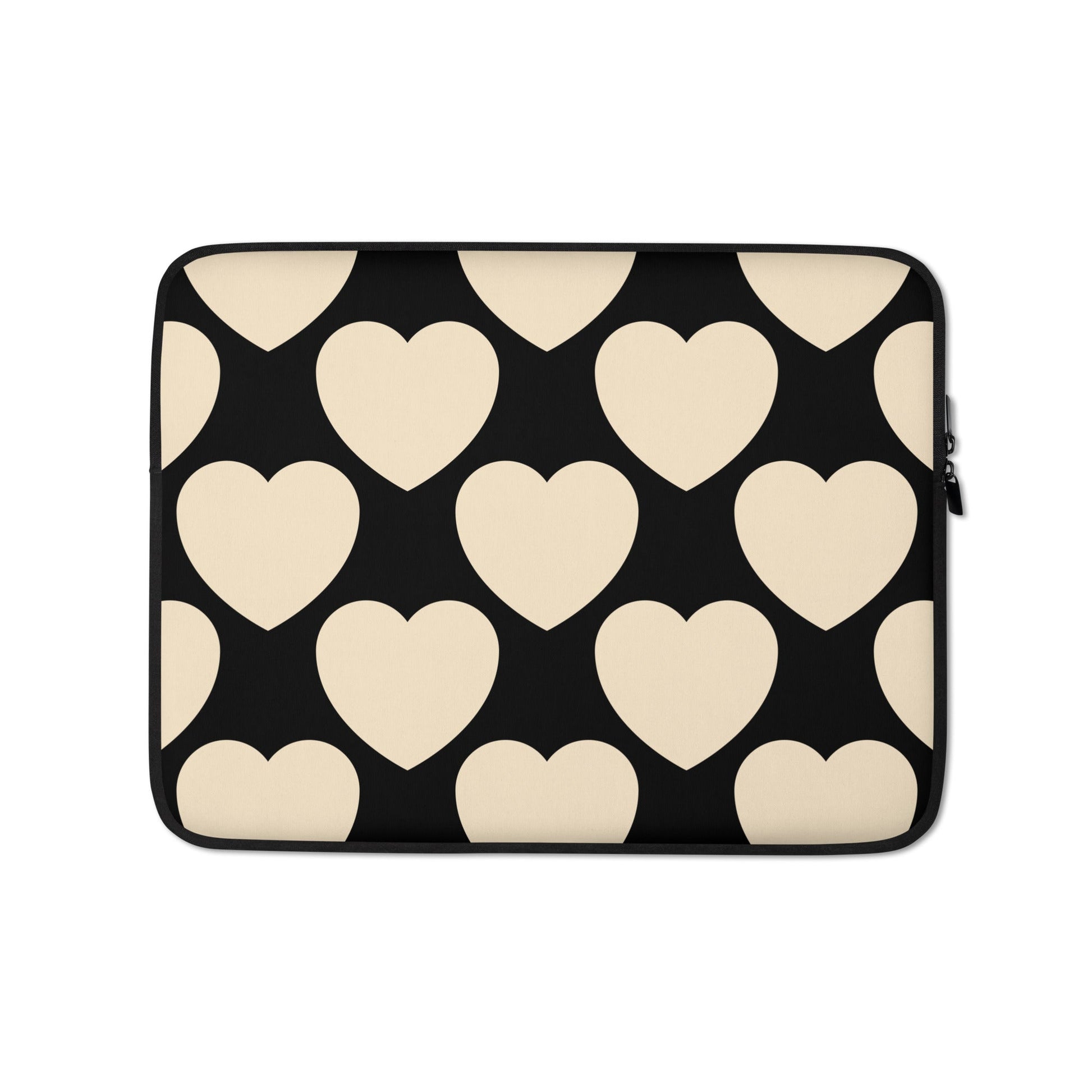 Laptop Sleeve - ELLIE LOVE black - Bold Heart Print