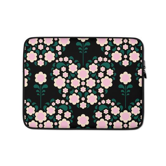 Laptop Sleeve - HEARTBEAT pink black
