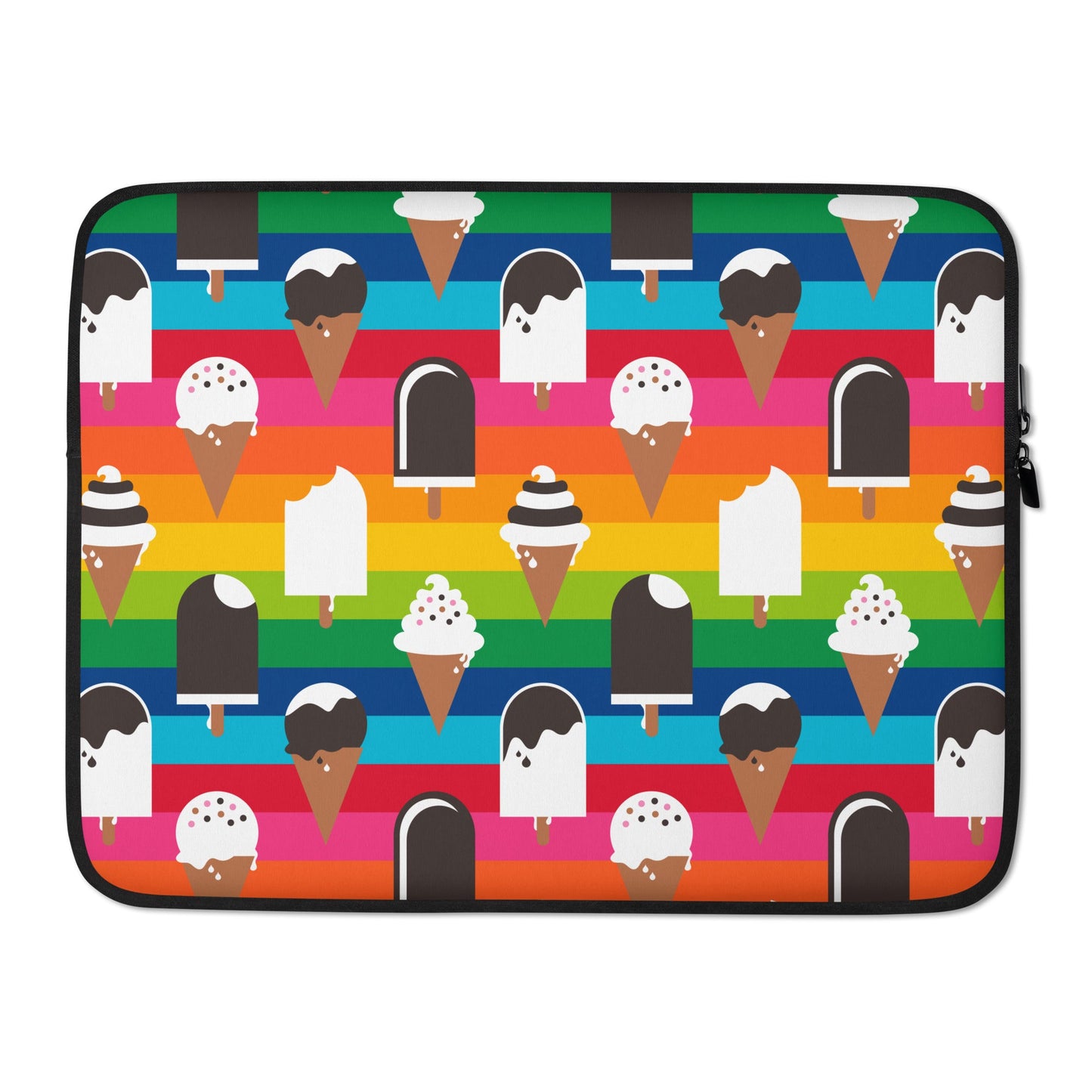 Laptop sleeve - JÄDE rainbow - Happy ice cream print 15″