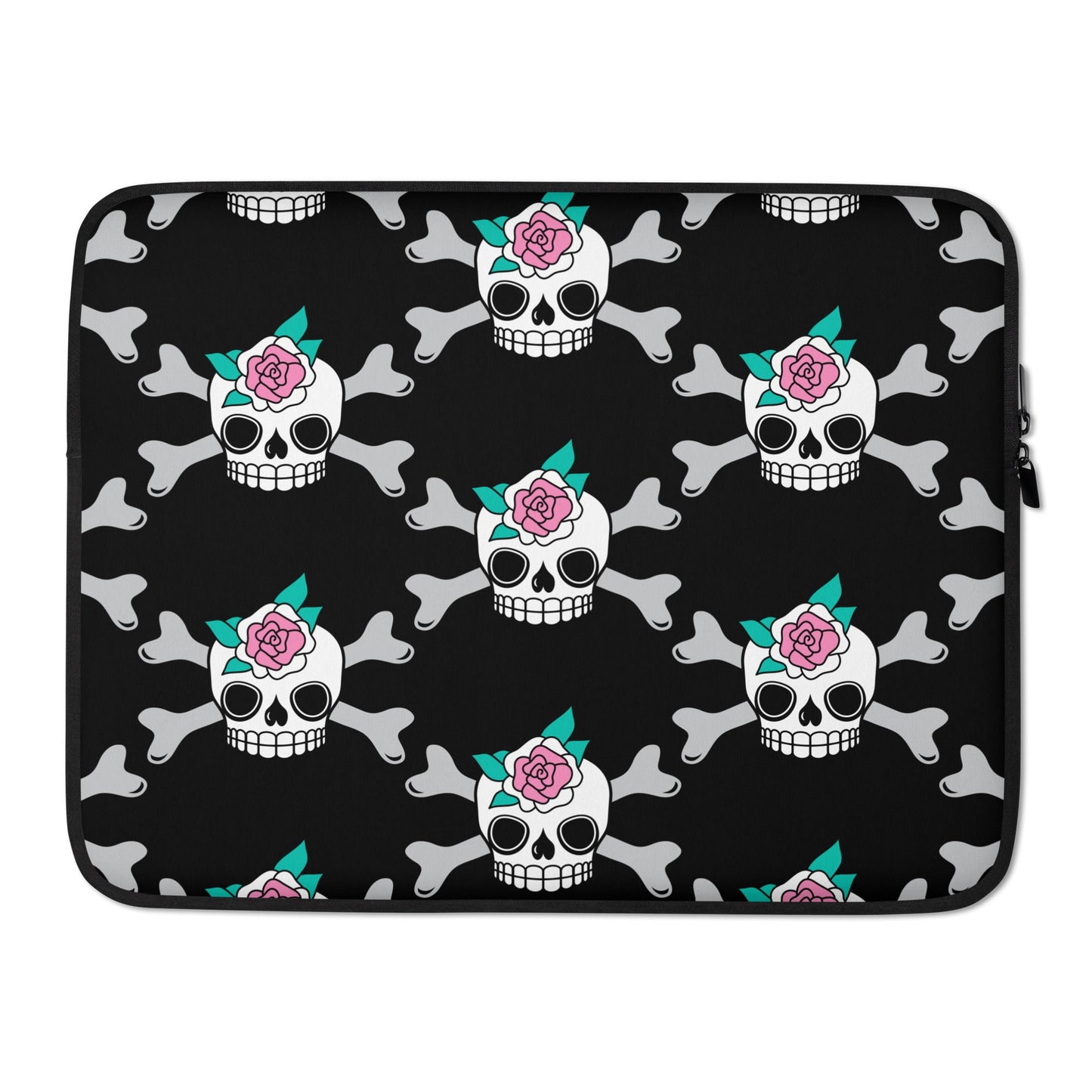 Laptop Sleeve - SKULLROSE black
