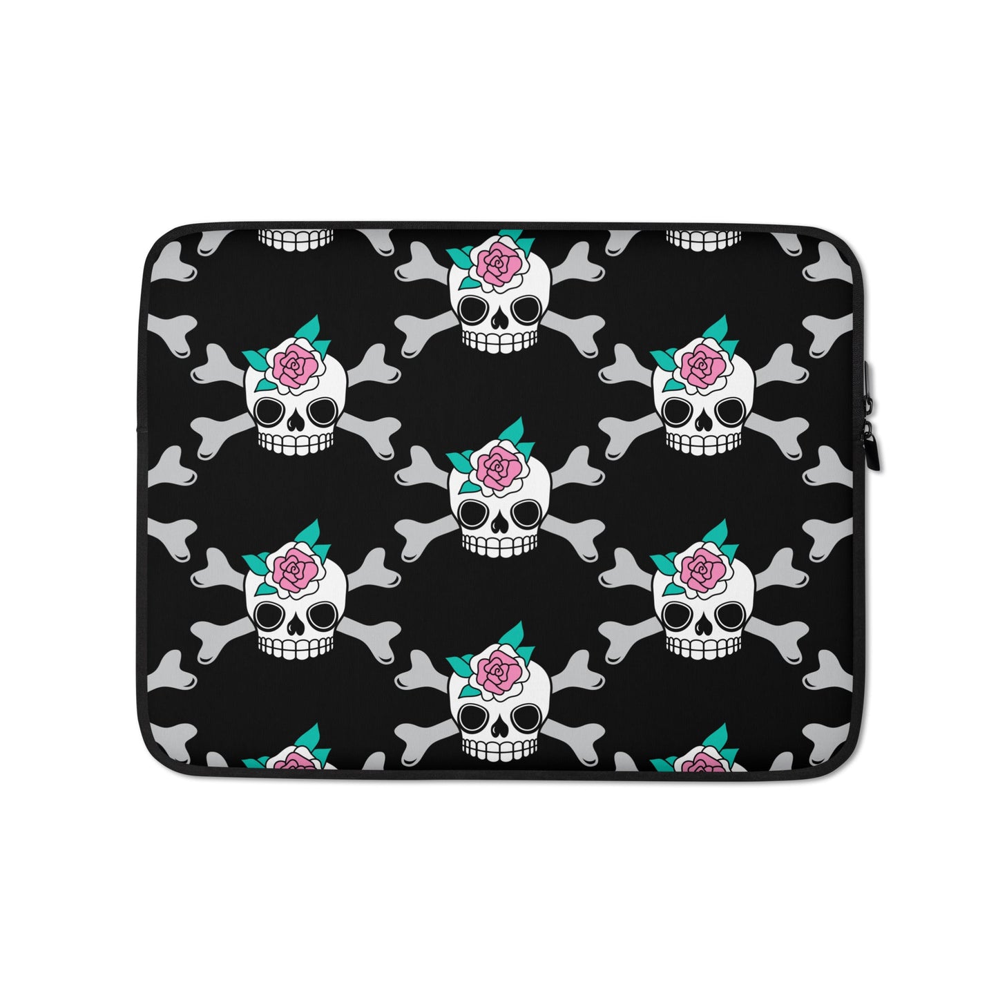 Laptop Sleeve - SKULLROSE black