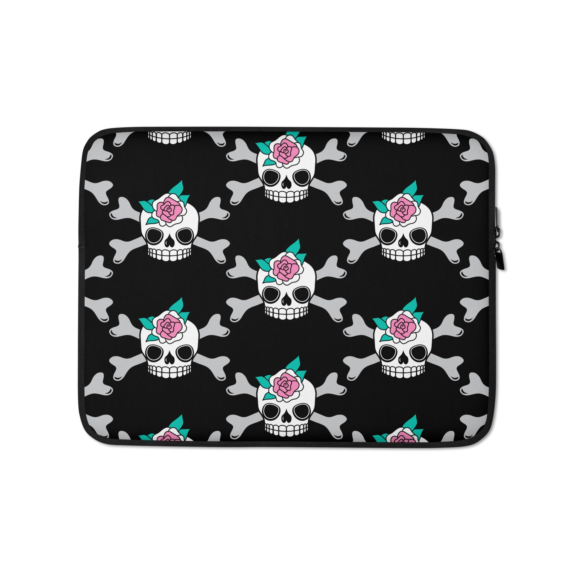 Laptop Sleeve - SKULLROSE black