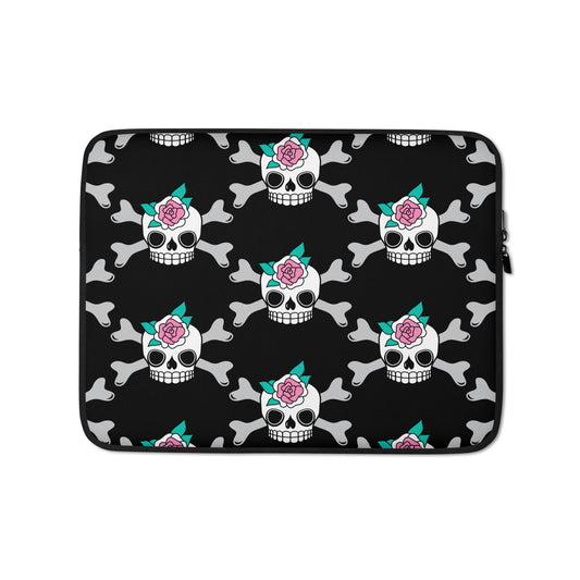 Laptop Sleeve - SKULLROSE black