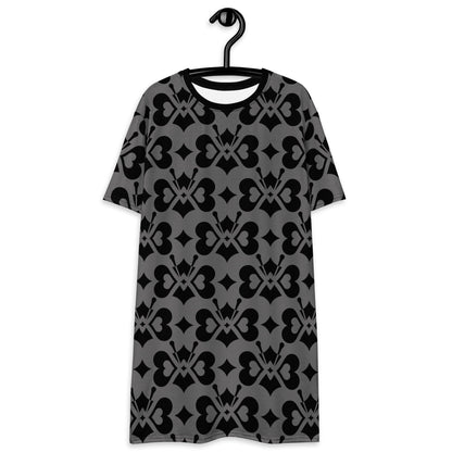 T-Shirt Dress - LOVE BUTTERFLY black