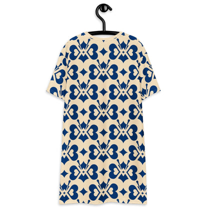 T-Shirt Dress - LOVE BUTTERFLY bluelight