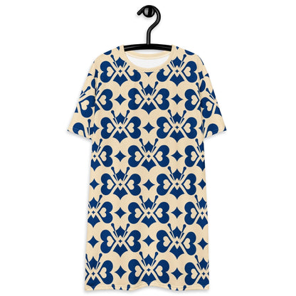 T-Shirt Dress - LOVE BUTTERFLY bluelight