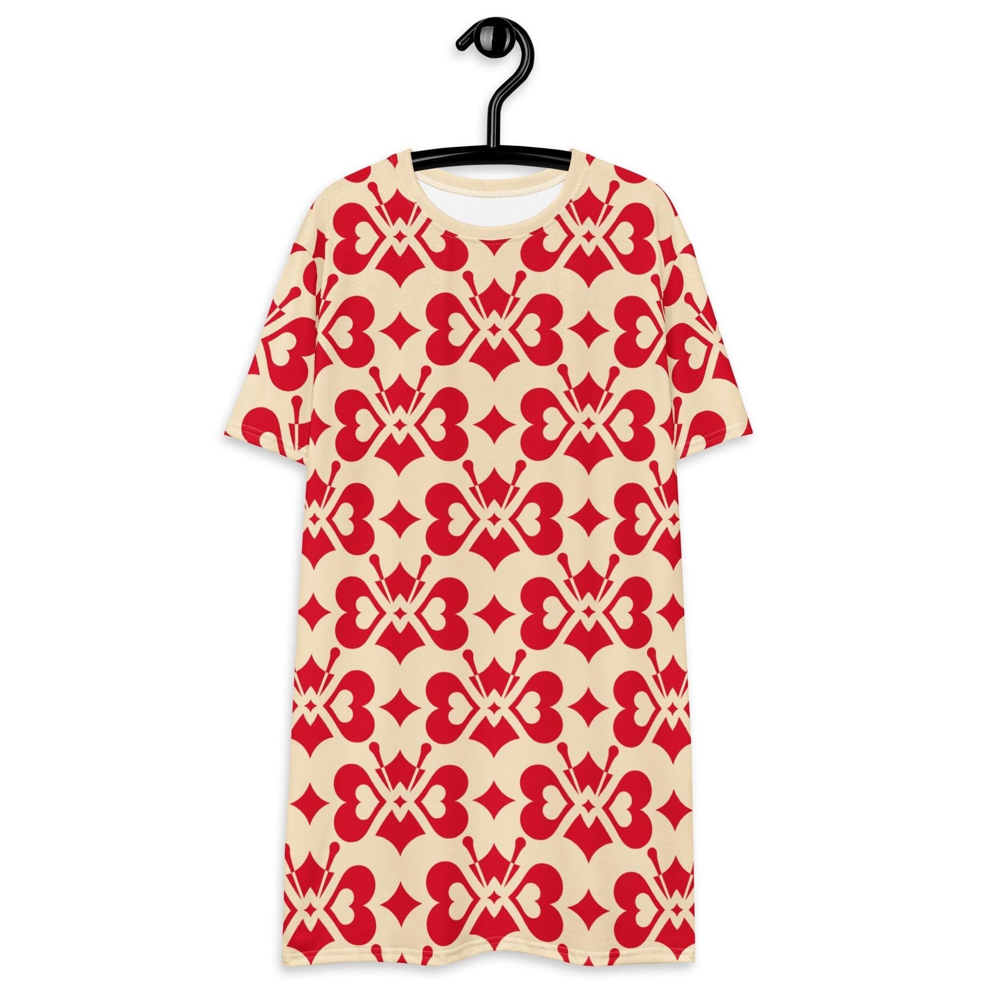 T-Shirt Dress - LOVE BUTTERFLY redlight