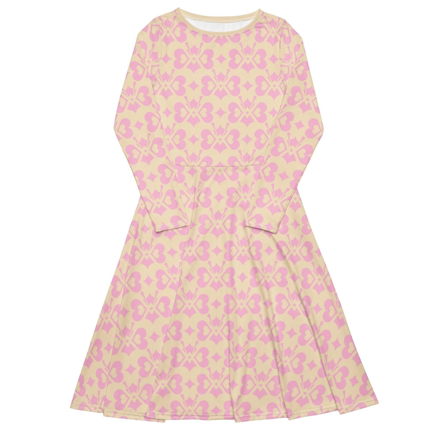 Midi dress - LOVE BUTTERFLY tender pink - Graphic butterfly print 6XL