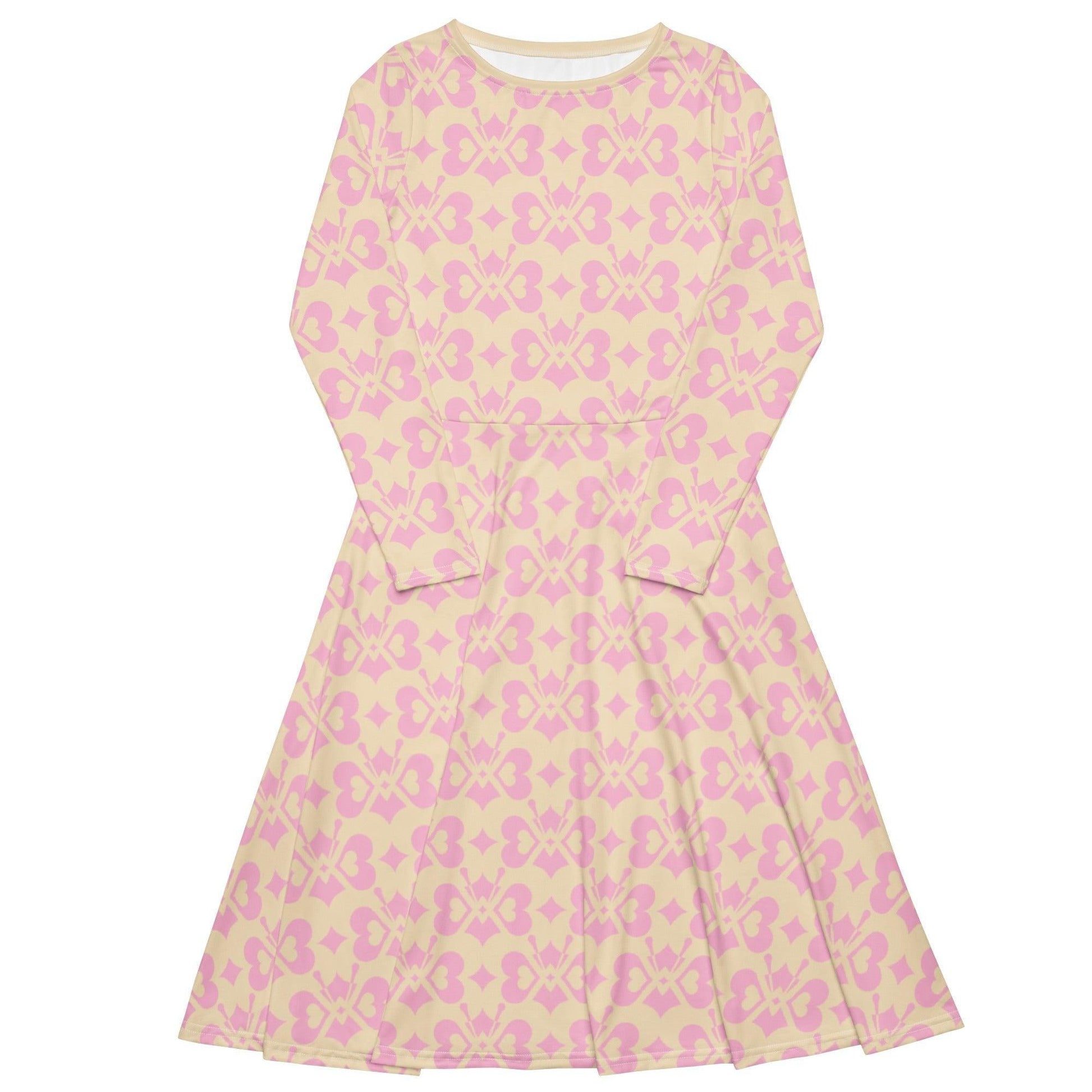Midi dress - LOVE BUTTERFLY tender pink - Graphic butterfly print 6XL