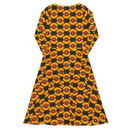 Midi Dress - LOVE PEARL orange brown