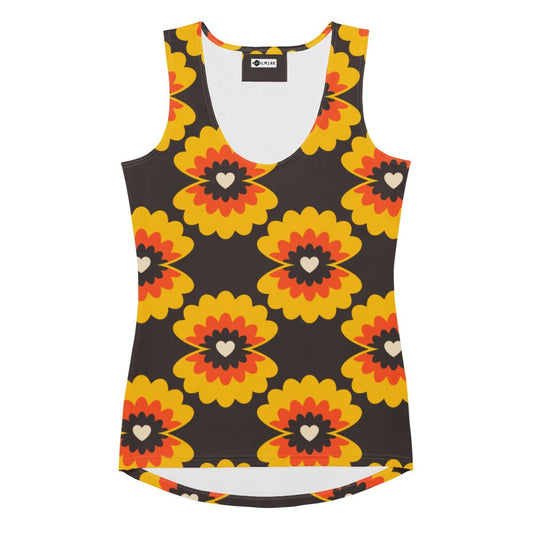Tank Top - LOVE PEARL orange brown