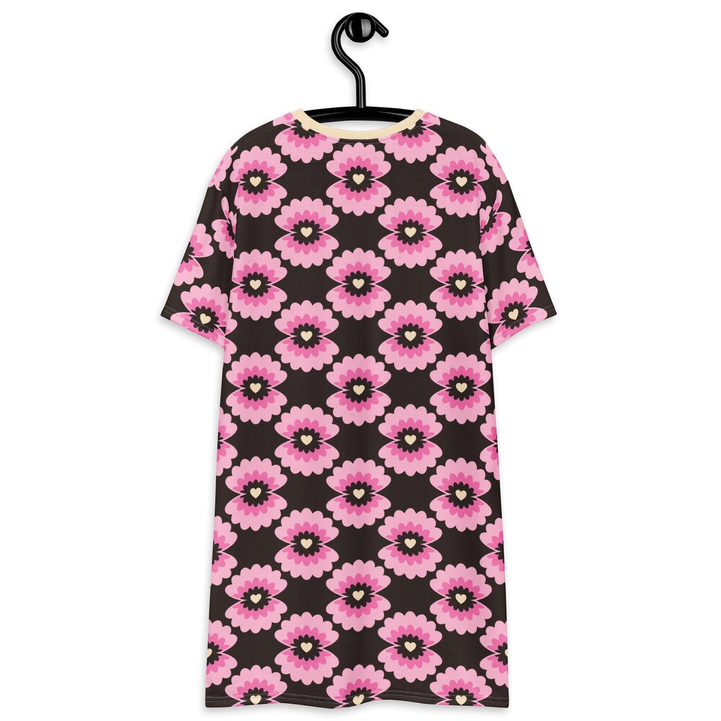 T-Shirt Dress - LOVE PEARL pink brown