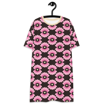 T-Shirt Dress - LOVE PEARL pink brown