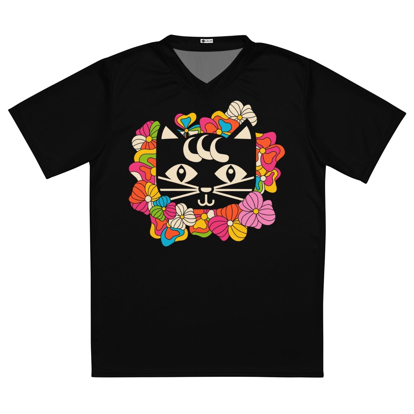 Sports Jersey - MAGICAT black (cat) - Black cats and flowers print 6XL
