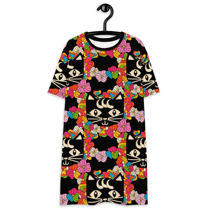 T-Shirt Dress - MAGICAT black