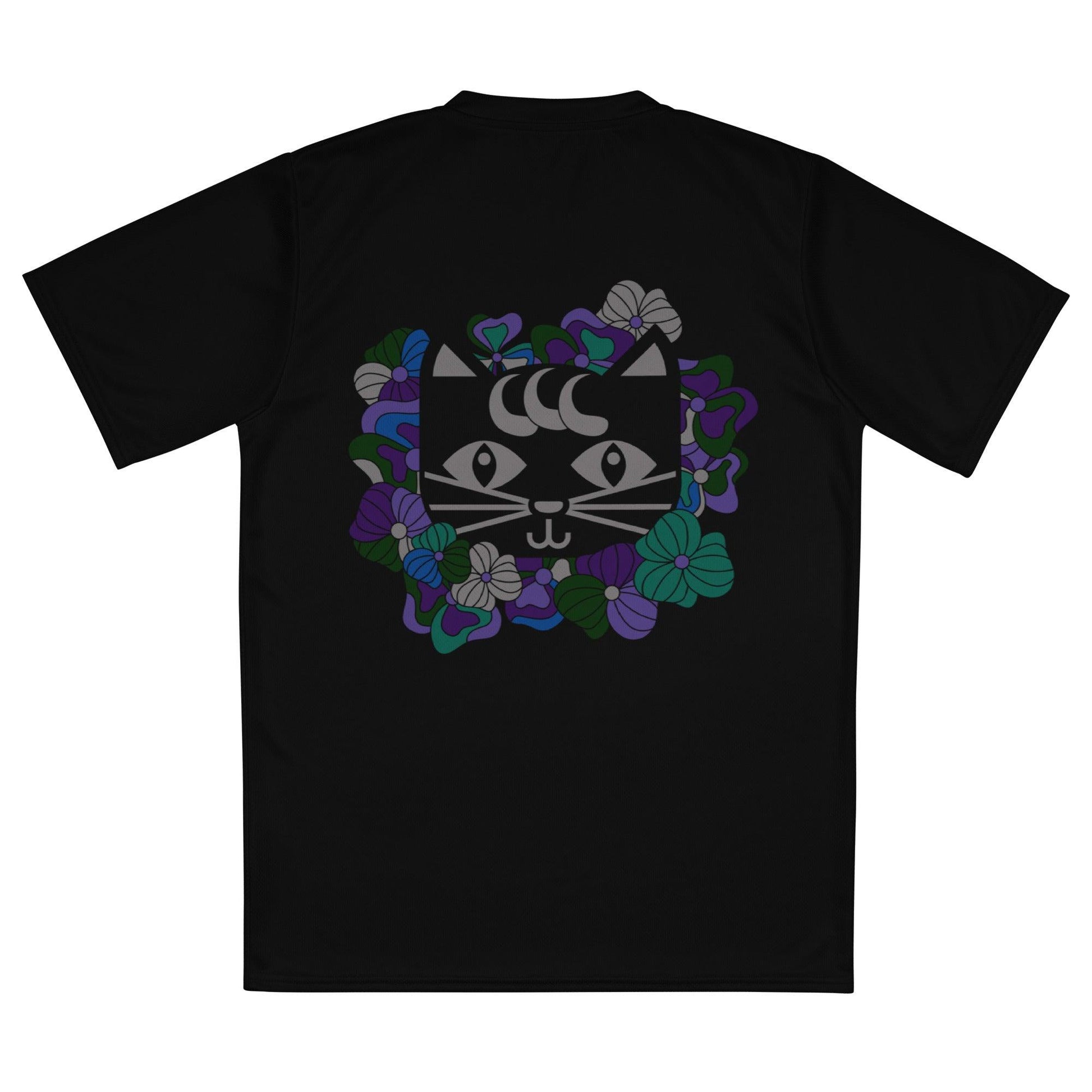 Sports Jersey - MAGICAT mystic (cat) - Black cats and flowers print