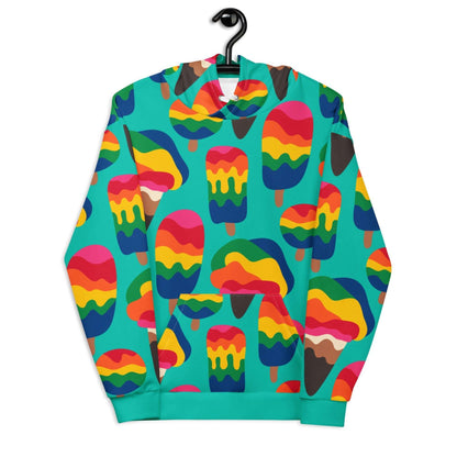 Hoodie - MANIC ICE mint - Bold ice cream print 6XL