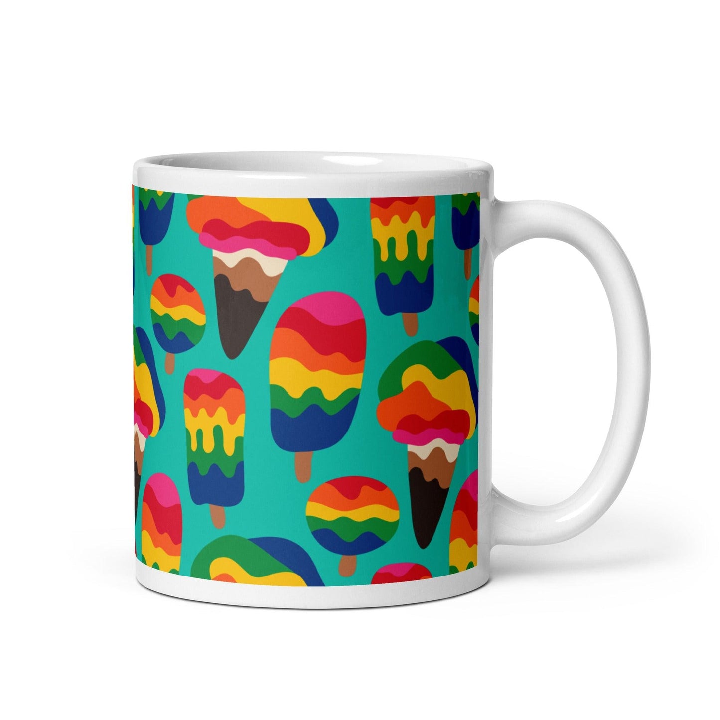 Mug - MANIC ICE mint - Bold ice cream print 11 oz
